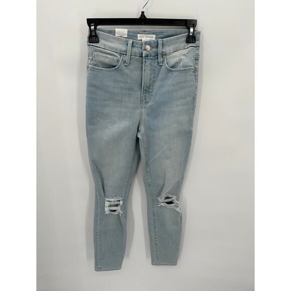 GOOD AMERICAN NWT GOOD WAIST SKINNY CROPPED JEANS in Blue635 // 00 (24) - Picture 3 of 11
